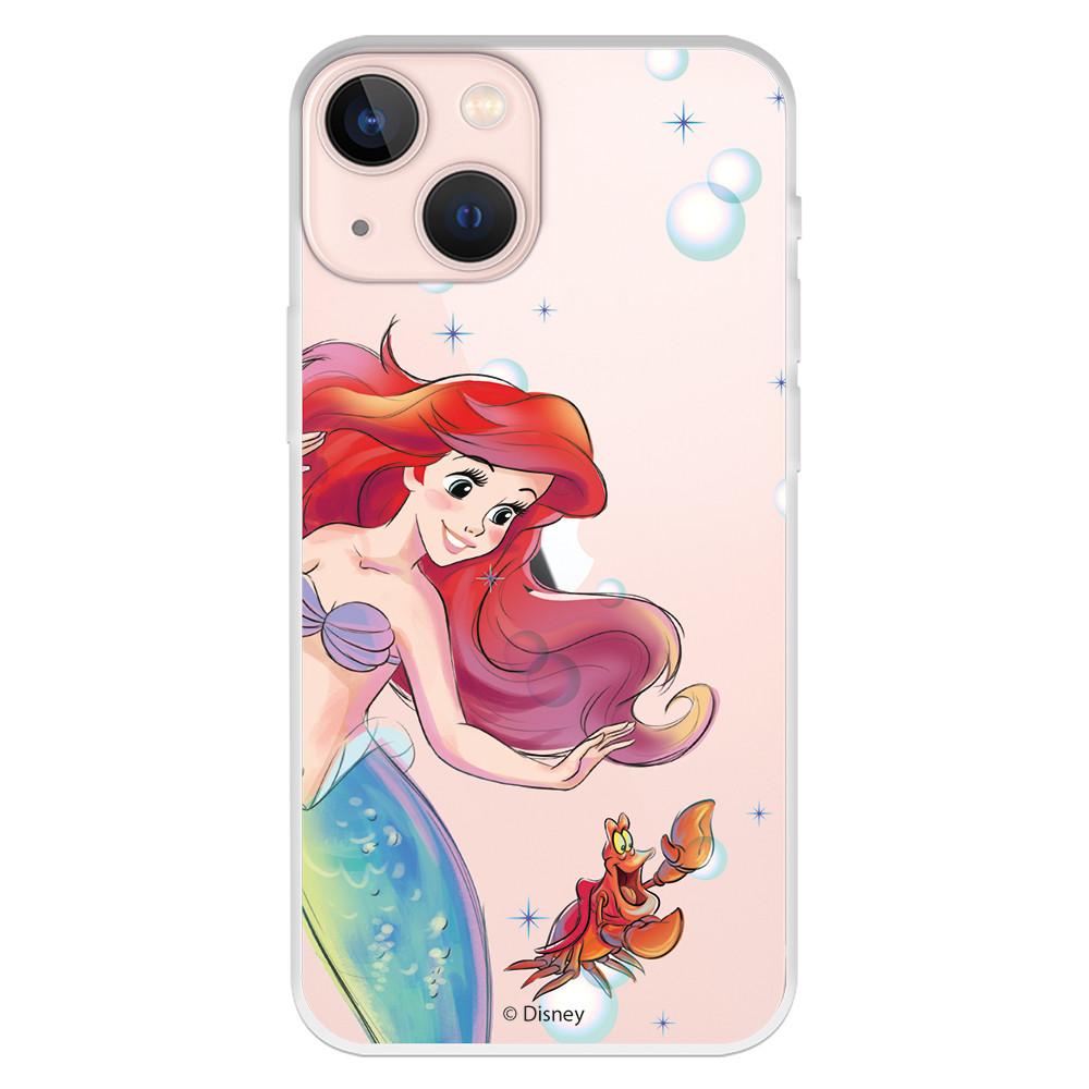 Funda para iPhone 13 Mini Oficial de Disney Ariel y Sebastián