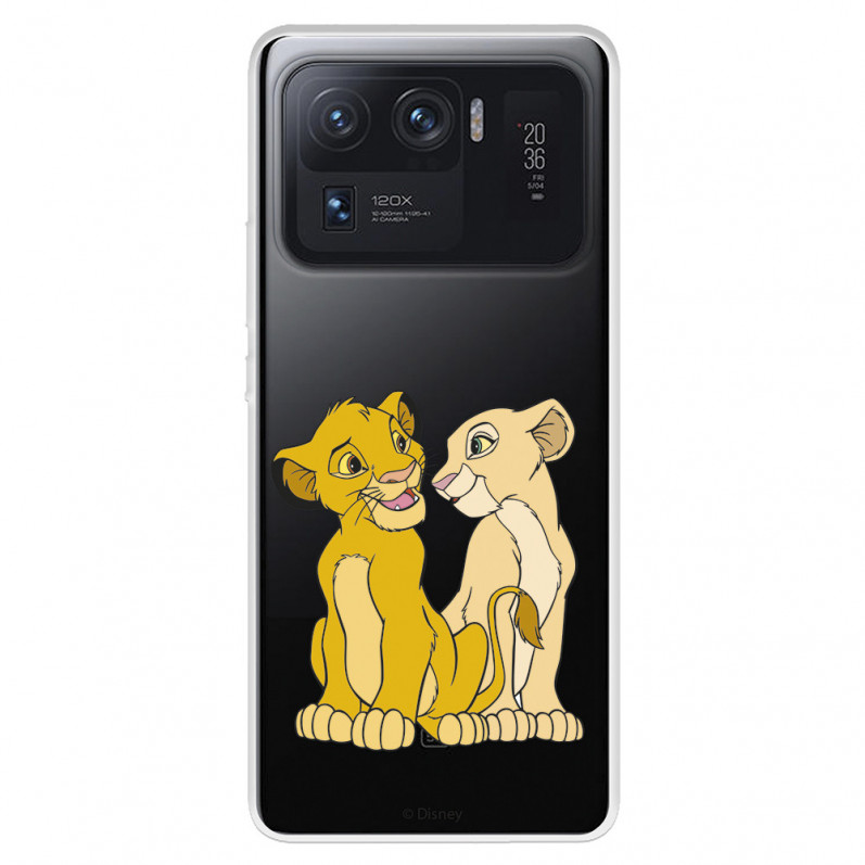 Funda para Xiaomi Mi 11 Ultra Oficial de Disney Simba y Nala Silueta - El Rey León