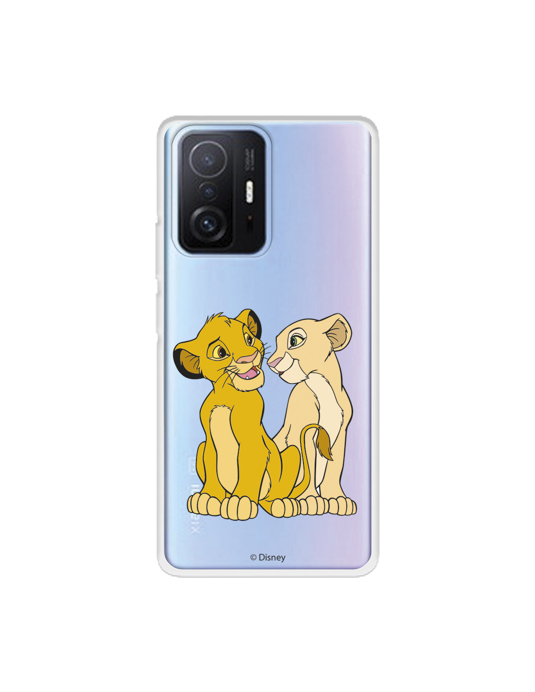 Funda para Xiaomi 11T Pro Oficial de Disney Simba y Nala Silueta - El Rey  León