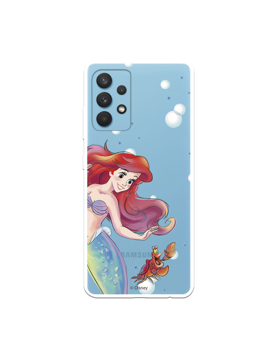 Funda para Samsung Galaxy Z Flip4 Oficial de Disney Ariel y Sebastián  Burbujas - La Sirenita