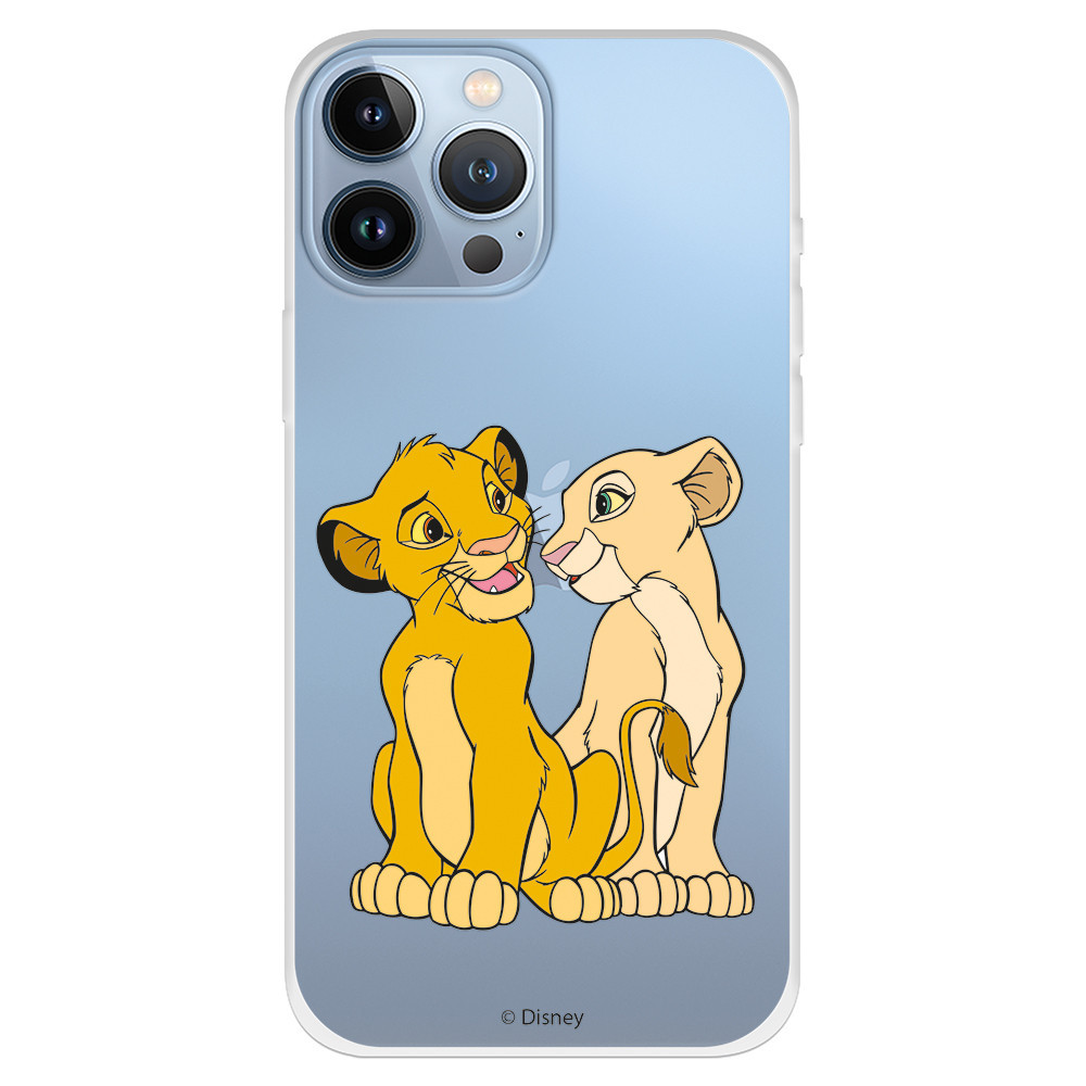 Funda para Xiaomi Redmi 9AT Oficial de Disney Simba y Nala Silueta - El Rey  León