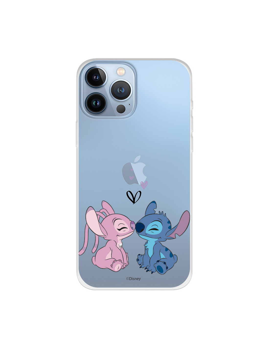 Coque pour iPhone 13 Pro Max Officielle de Disney Angel & Stitch Bisou -  Lilo & Stitch