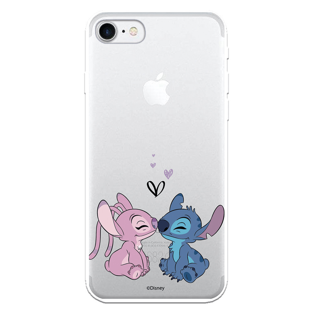 Funda para iPhone 7 Oficial de Disney Angel & Stitch Beso - Lilo & Stitch