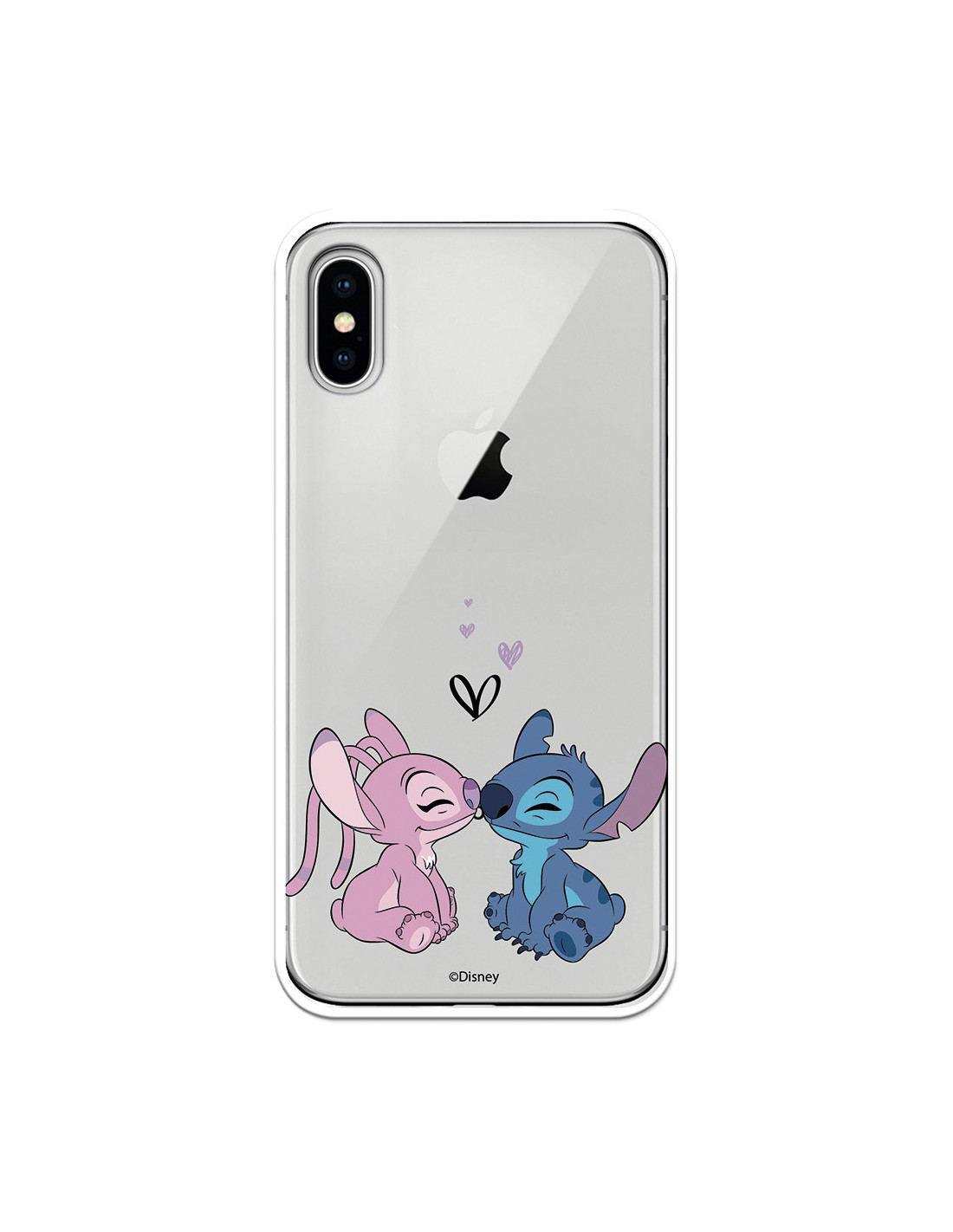 Funda para iPhone X Oficial de Disney Angel & Stitch Beso - Lilo