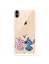 Funda para iPhone XS Max Oficial de Disney Angel & Stitch Beso - Lilo & Stitch