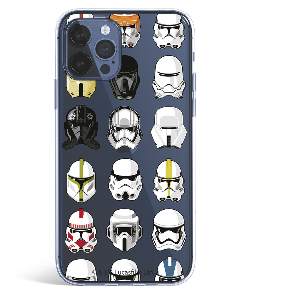 Funda para iPhone 12 Pro Max Oficial de Star Wars Patrón Cascos
