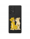 Funda para Samsung Galaxy A53 Oficial de Disney Simba y Nala Silueta - El Rey León