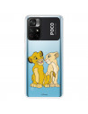 Funda para Xiaomi Poco M4 Pro 5G Oficial de Disney Simba y Nala Silueta - El Rey León