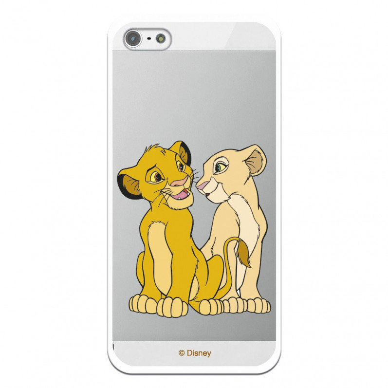 Funda para iPhone SE 2022 Oficial de Disney Simba y Nala Silueta - El Rey León