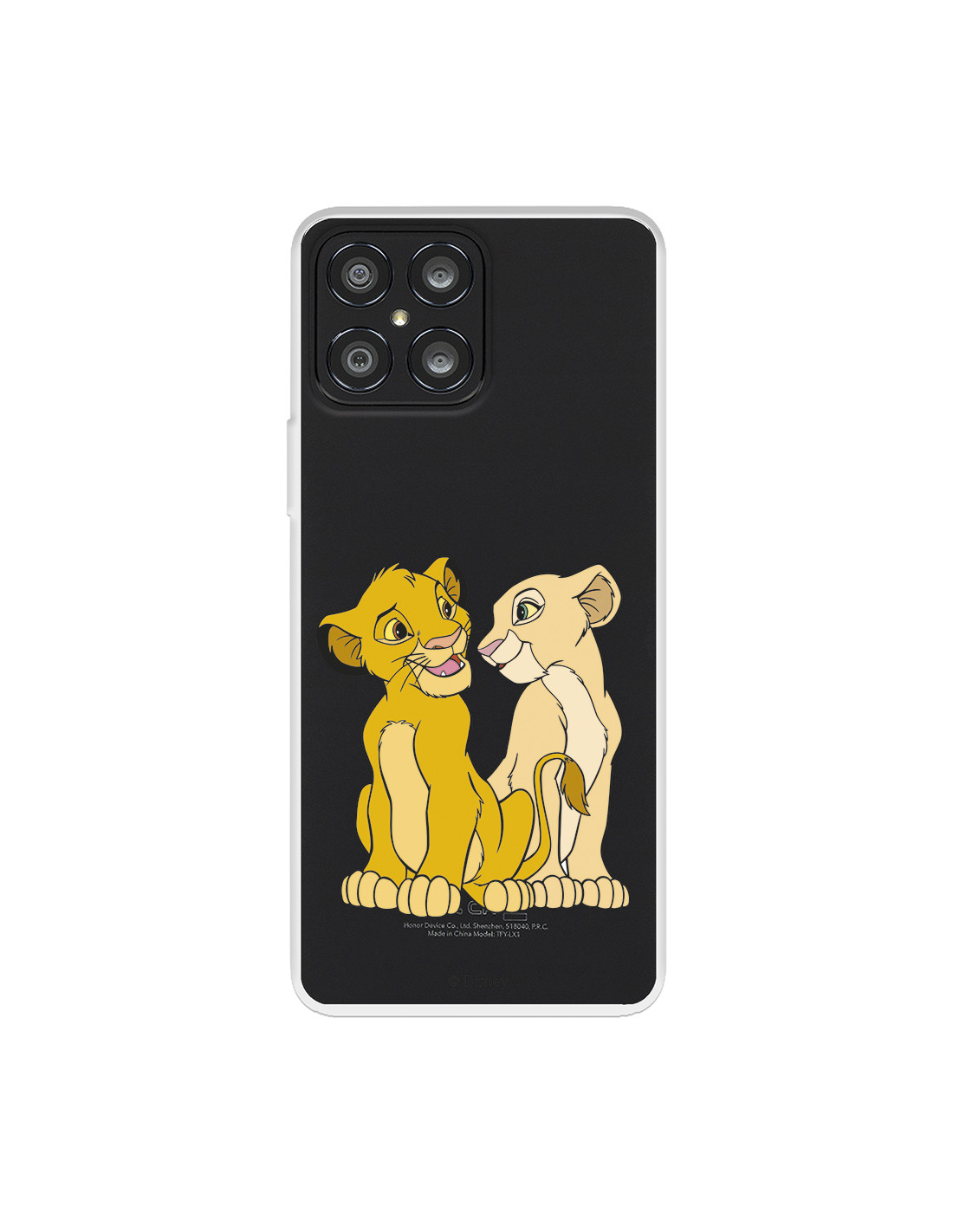 Funda para Oppo A79 5G Oficial de Disney Simba y Nala Silueta - El