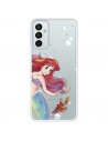 Funda para Samsung Galaxy M13 Oficial de Disney Ariel y Sebastián Burbujas - La Sirenita