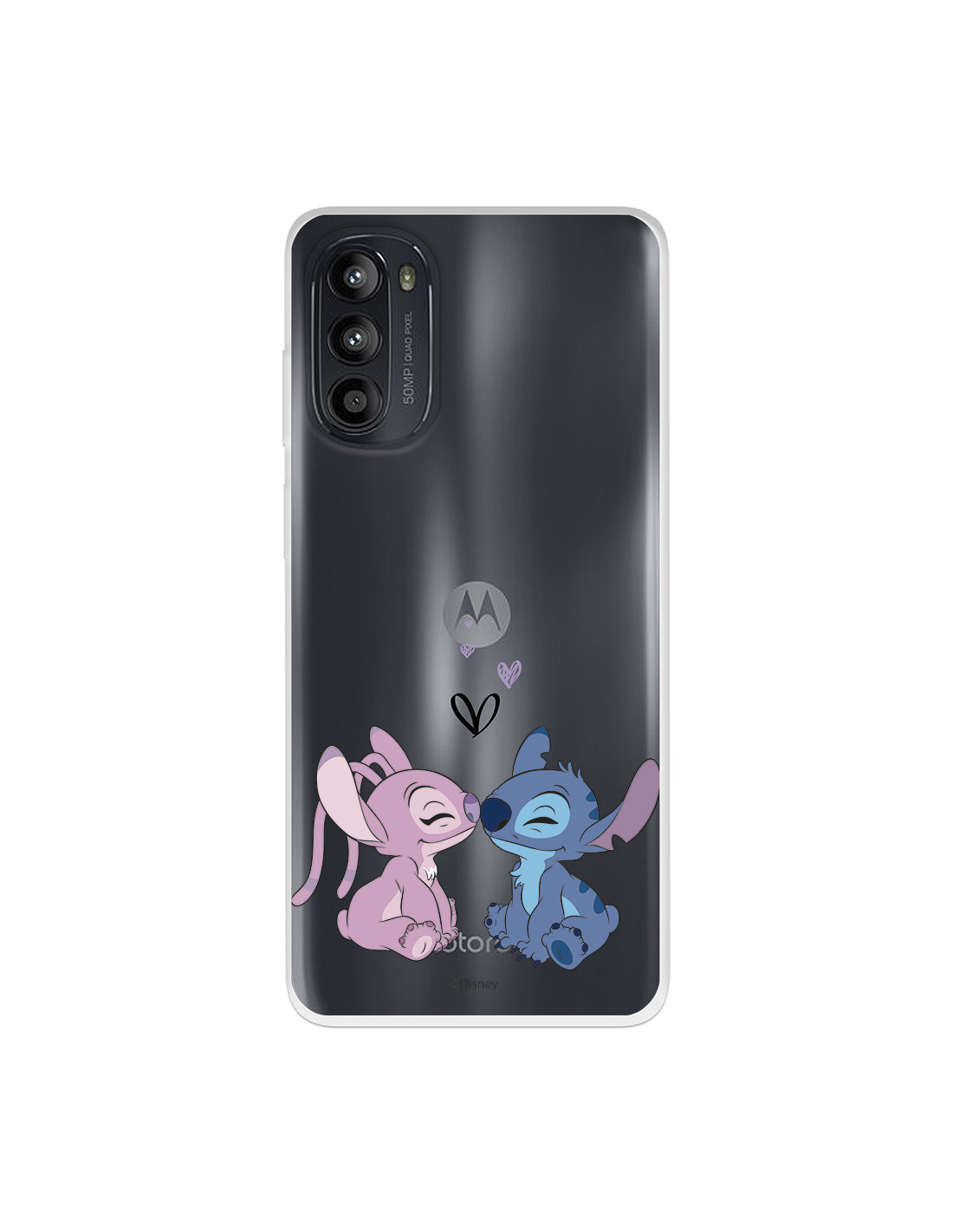 Funda para Huawei P30 Oficial de Disney Angel & Stitch Beso - Lilo & Stitch