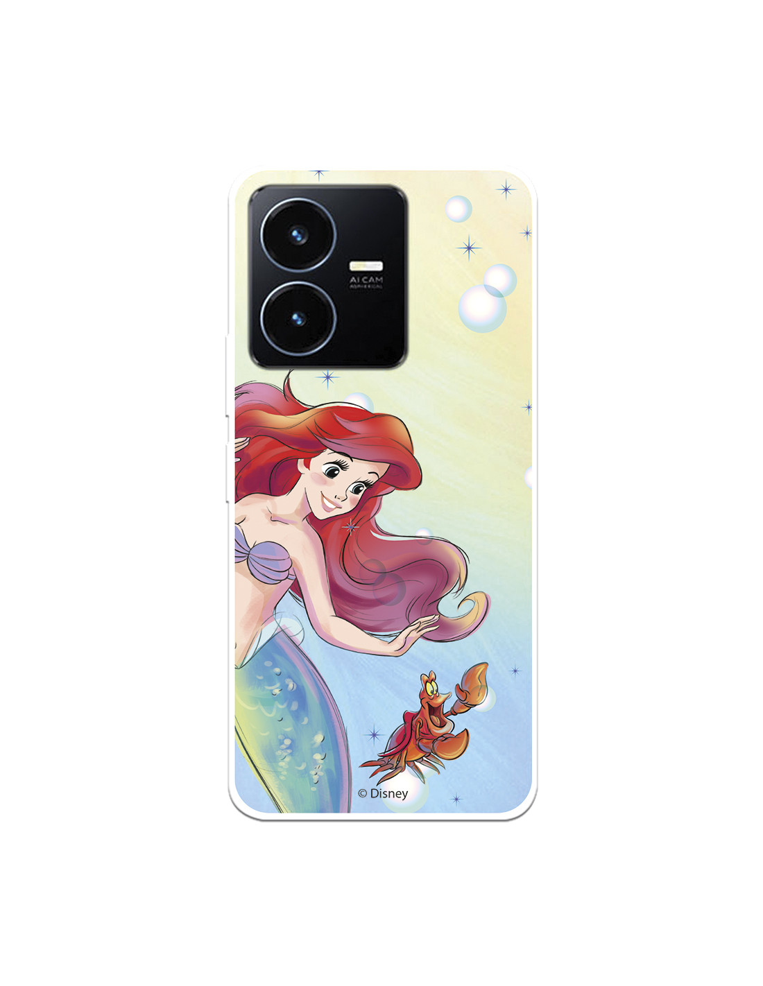 Funda para Xiaomi Redmi Note 11S 4G Oficial de Disney Ariel y Sebastián  Burbujas - La Sirenita