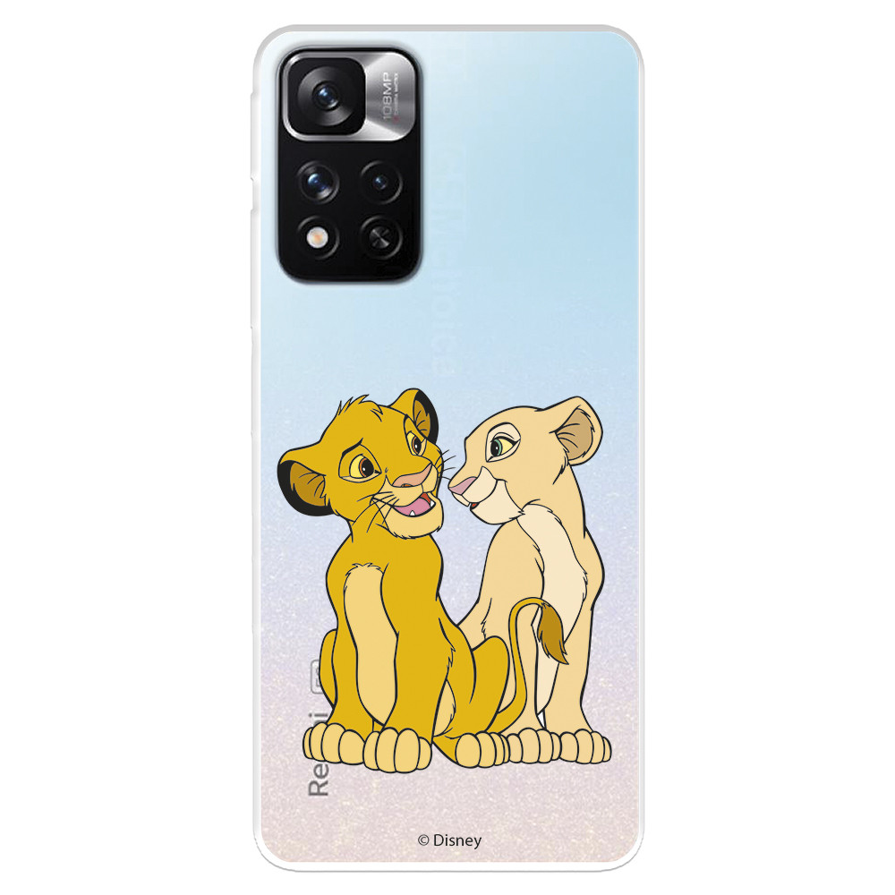 Funda para Xiaomi Redmi Note 11S 5G Oficial de Disney Simba y Nala Silueta  - El Rey