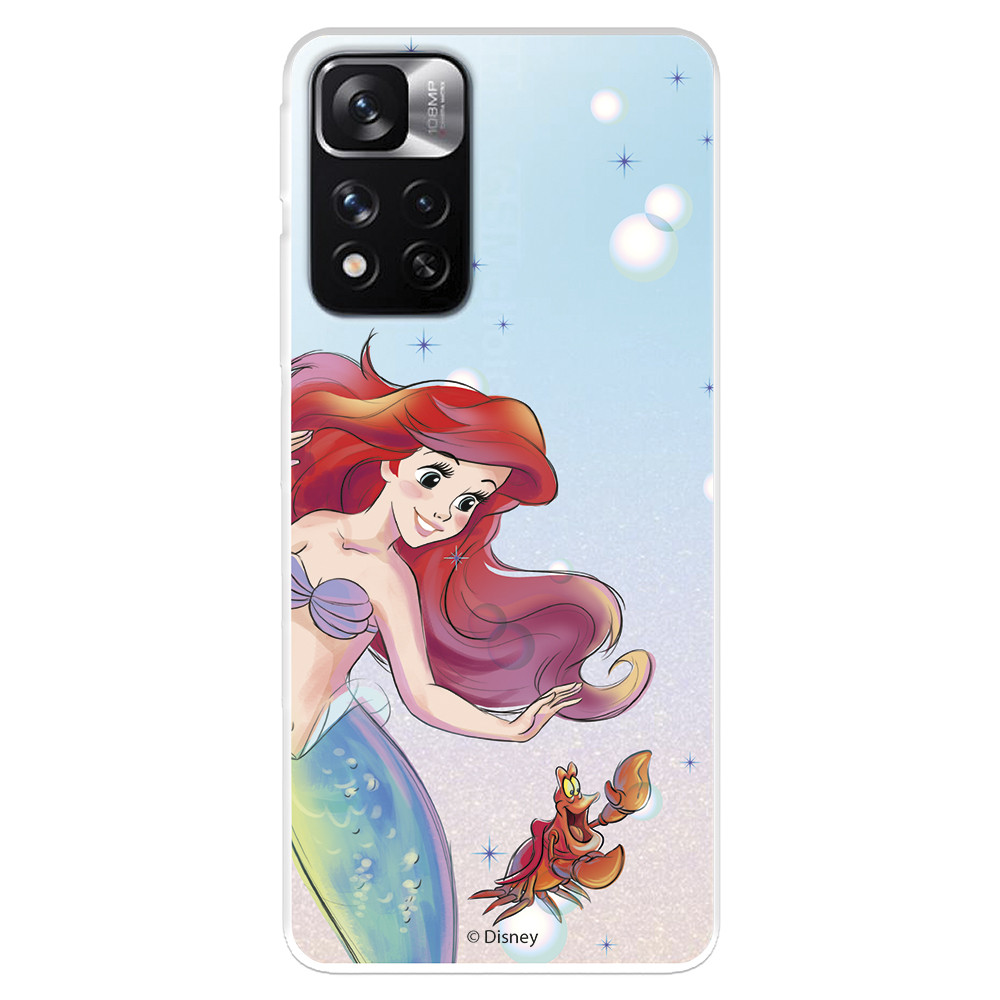 Funda para Xiaomi Redmi Note 11S 5G Oficial de Disney Ariel y Sebastián  Burbujas - La Sirenita