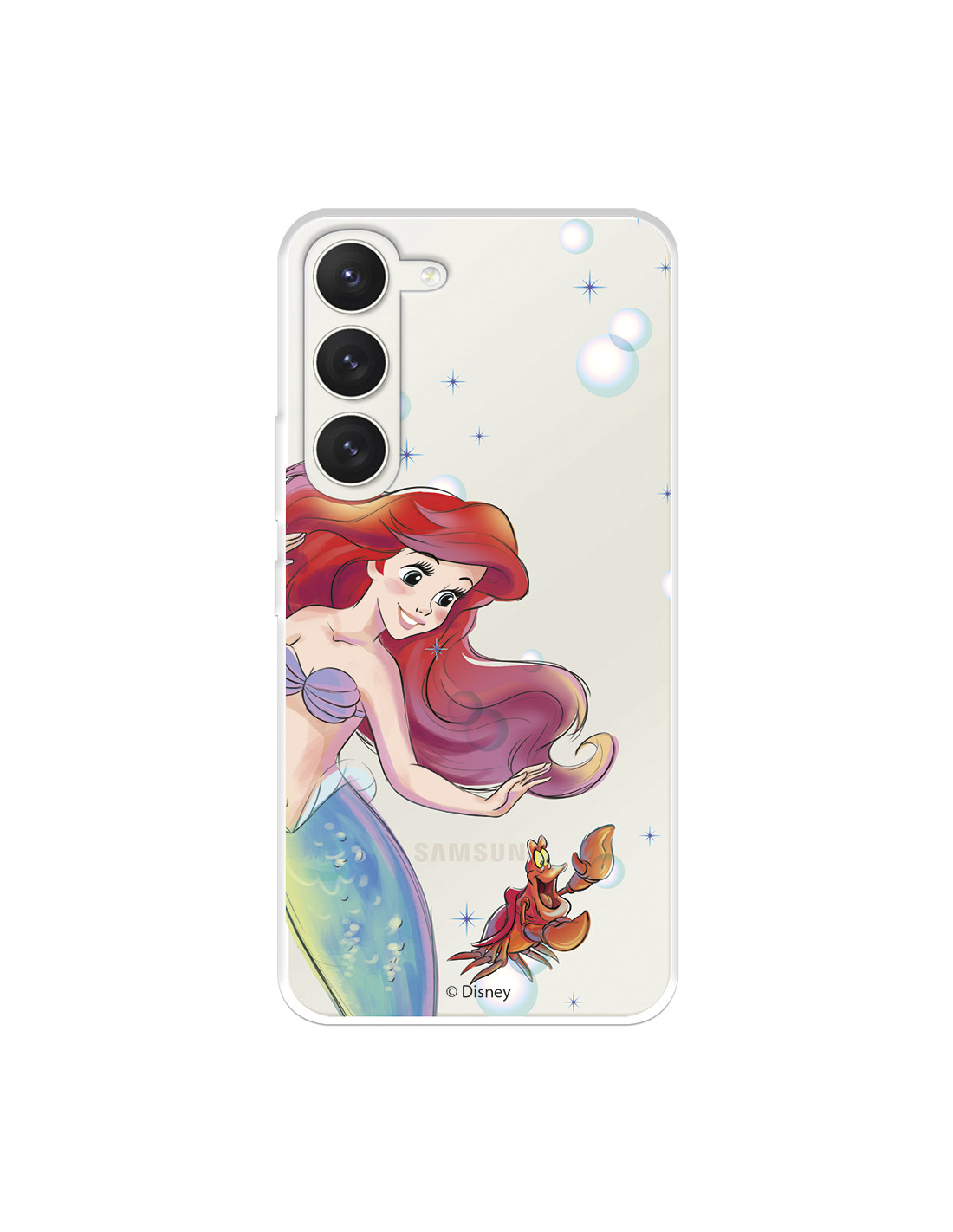 Funda para Xiaomi Redmi Note 11S 5G Oficial de Disney Ariel y Sebastián  Burbujas - La Sirenita
