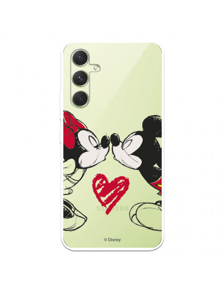Funda para Samsung Galaxy A54 5G Oficial de Disney Mickey y Minnie