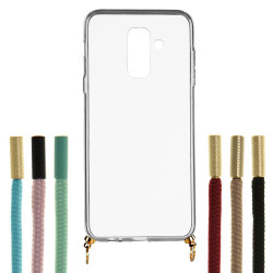 Funda Silicona Colgante Transparente para Samsung Galaxy A6 Plus