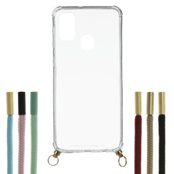 Funda Silicona Colgante Transparente para Samsung Galaxy M21