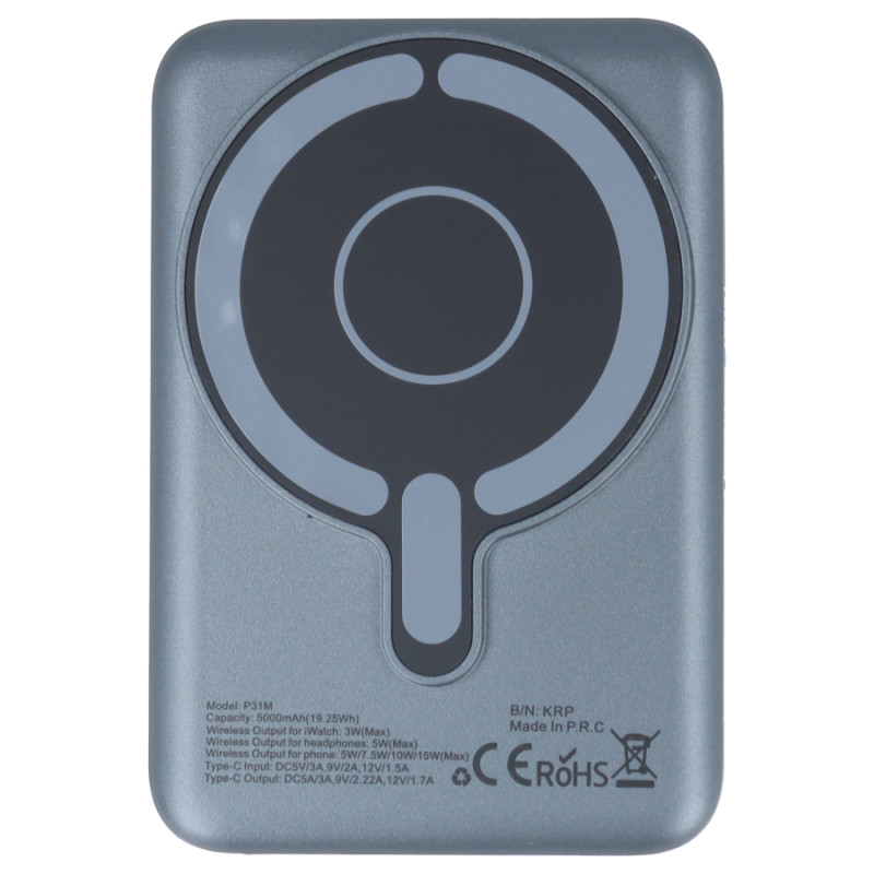 PowerBank 3 en 1 Compatible con MagSafe 5000 mAh PowerBank 3 en 1 Compatible con MagSafe 5000 mAh