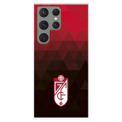 Funda para Samsung Galaxy S23 Ultra del Granada CF Escudo - Fondo Rojo y Negro  - Licencia Oficial Granada CF