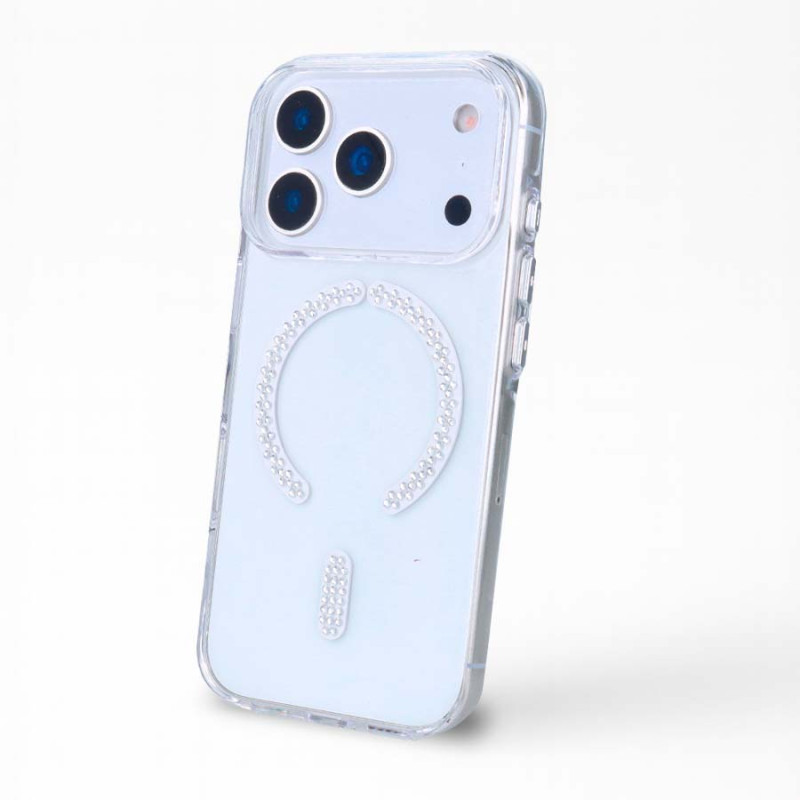 Funda Antiyellow Compatible con MagSafe con Brillantes para iPhone 17 Pro Funda Antiyellow Compatible con MagSafe con Brillantes para iPhone 17 Pro