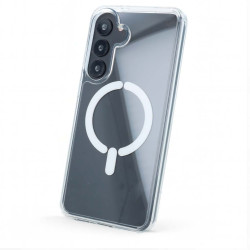 Funda Transparente Logo Compatible con Magsafe para Samsung Galaxy S25 FE
