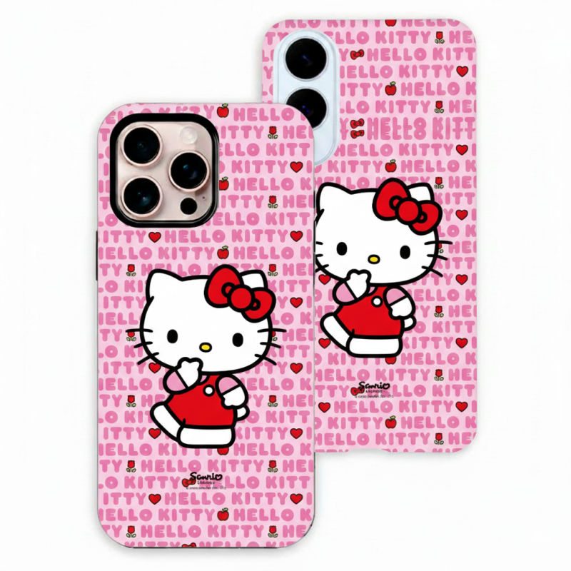 Funda Tough Oficial Hello Kitty - Logo pink