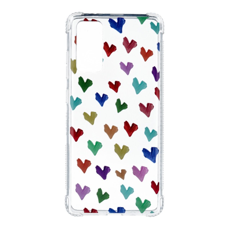 Funda Dibujo Corazones Paint para Samsung Galaxy S20 FE