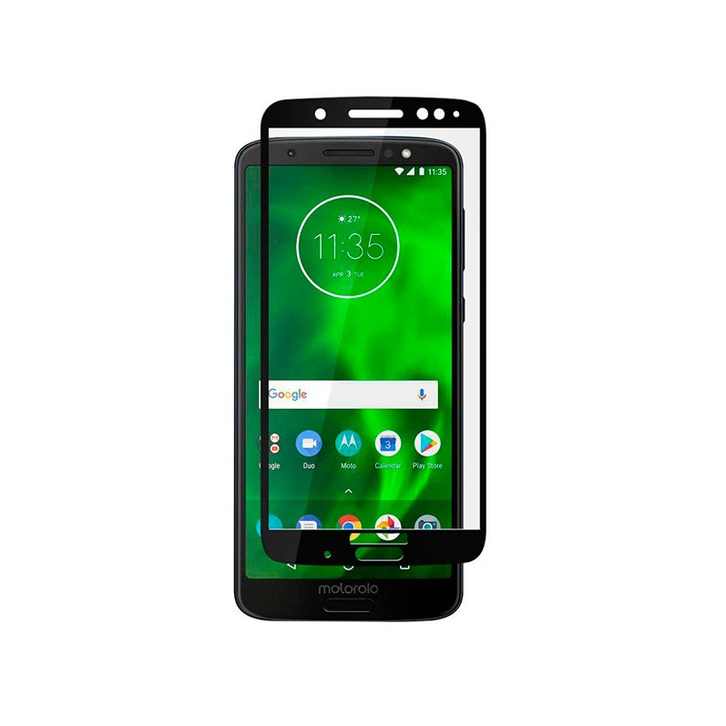 Cristal Templado Completo Negro para Motorola Moto G6 Plus