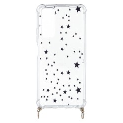 Funda Silicona Colgante Estrellas negras para Huawei P Smart 2021