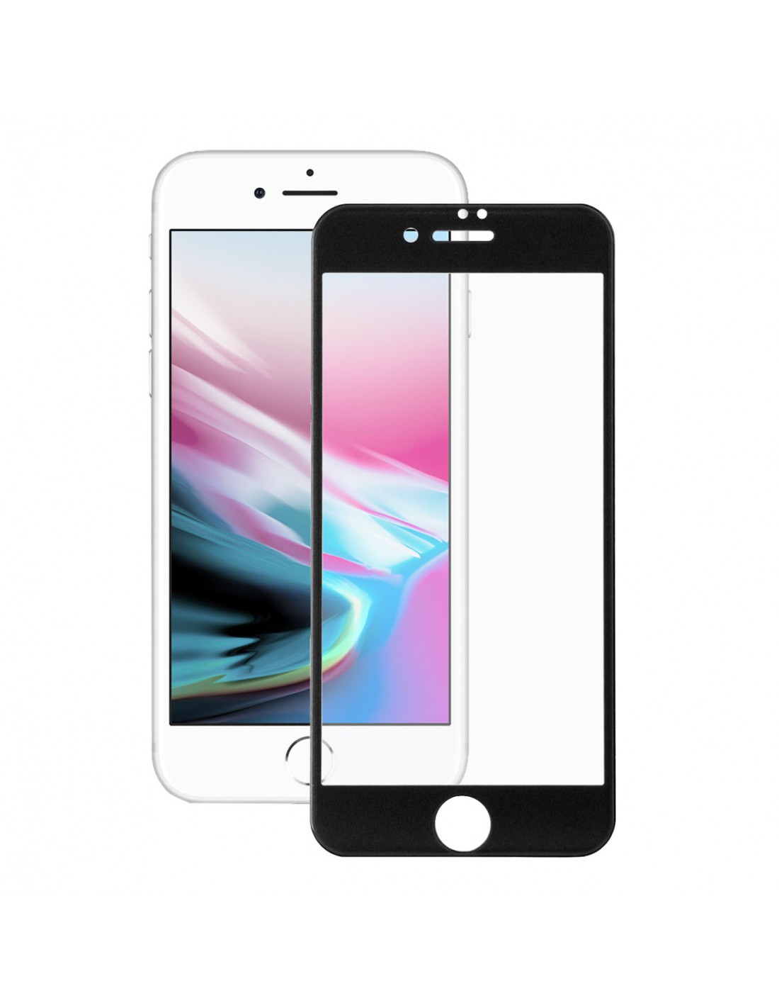 Cristal Templado Completo Negro Irrompible para iPhone SE 2022