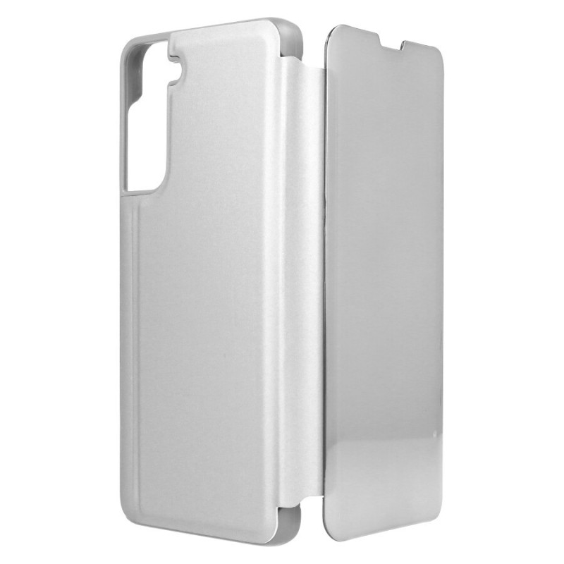 Funda Libro Espejo Plata para Samsung Galaxy S21 Plus