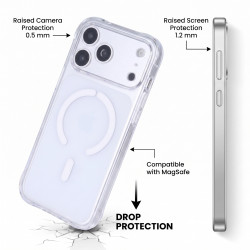 Funda Reforzada Antiyellow Compatible con MagSafe para Iphone 18 Pro