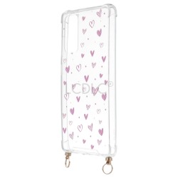 Funda Silicona Colgante Corazones para Samsung Galaxy S20 FE