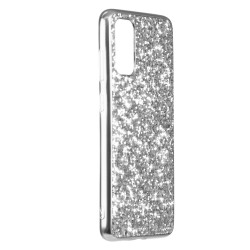 Funda Brillantina Plata para Samsung Galaxy S20