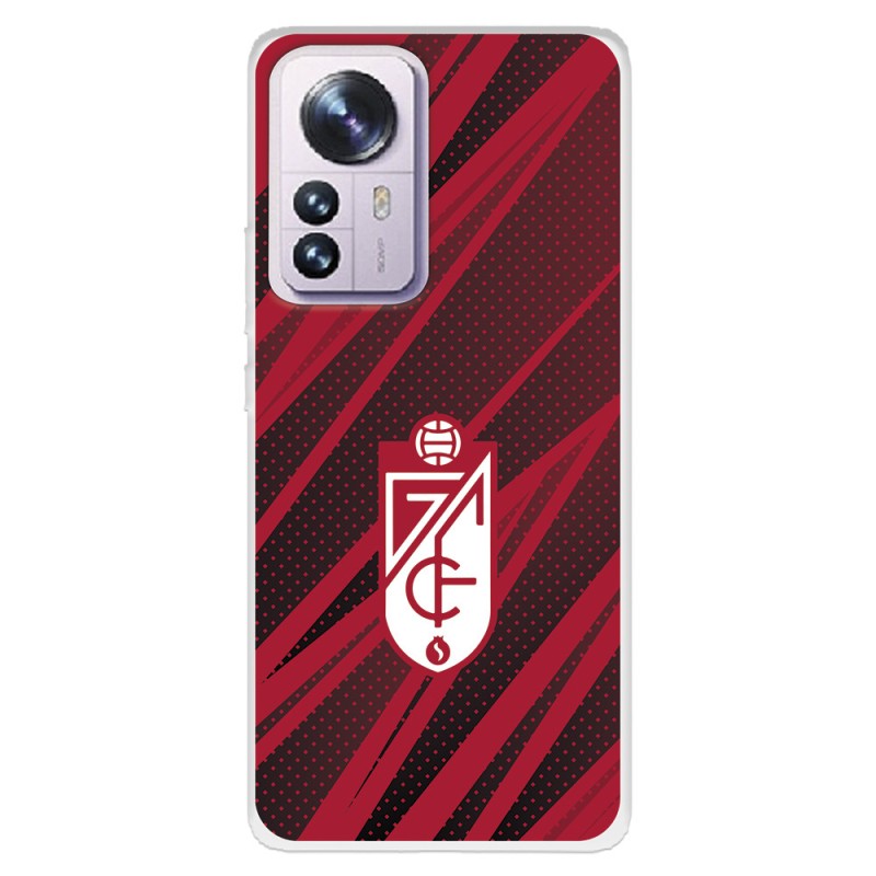 Funda para Xiaomi 12X del Escudo - Líneas Rojas y Negras  - Licencia Oficial Granada CF