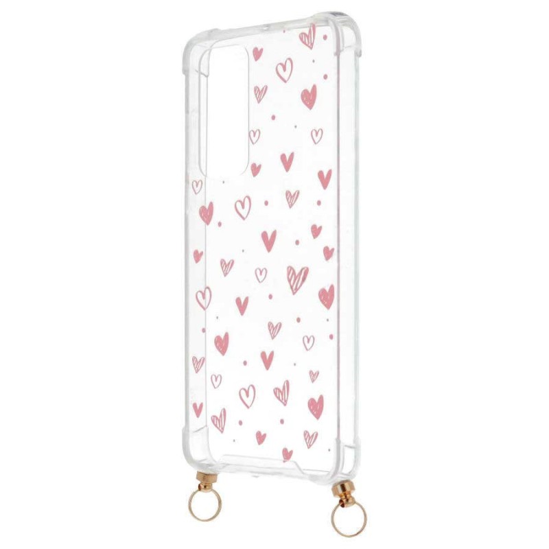 Funda Silicona Colgante Corazones para Huawei P40