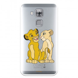 Funda para Huawei Nova Plus Oficial de Disney Simba y Nala Silueta - El Rey León