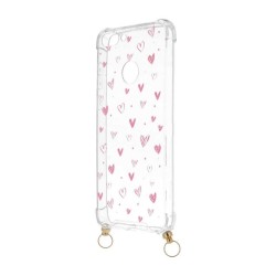 Funda Silicona Colgante Corazones para Huawei P Smart