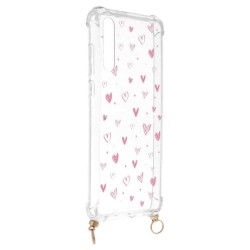 Funda Silicona Colgante Corazones para Huawei P20 Pro