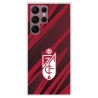 Funda para Samsung Galaxy S22 Ultra del Granada CF Escudo - Líneas Rojas y Negras  - Licencia Oficial Granada CF