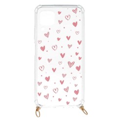 Funda Silicona Colgante Corazones para Huawei P40 Lite