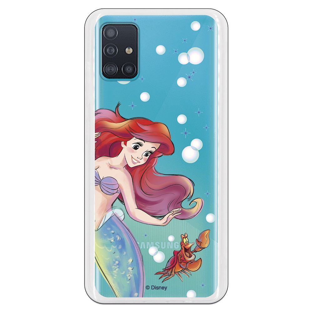 Funda para iPhone 13 Mini Oficial de Disney Ariel y Sebastián Burbujas - La  Sirenita