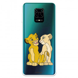 Funda para Xiaomi Redmi Note 9 Pro Oficial de Disney Simba y Nala Silueta - El Rey León