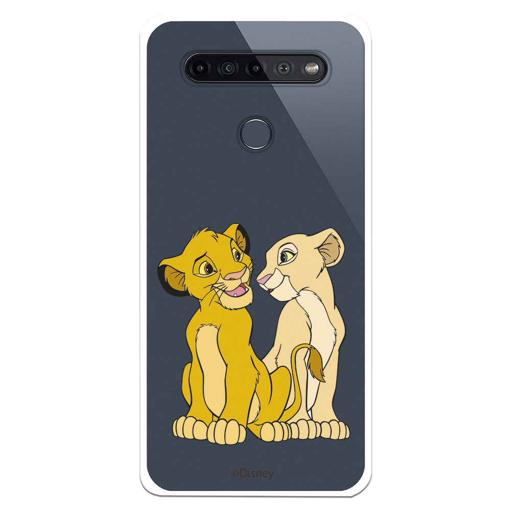 Funda para Google Pixel 6A Oficial de Disney Simba y Nala Silueta - El Rey  León