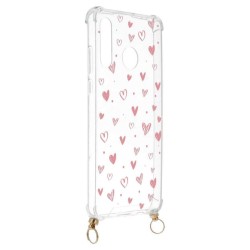 Funda Silicona Colgante Corazones para Huawei P30 Lite