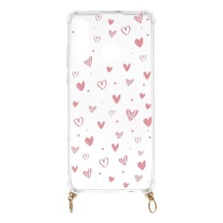 Funda Silicona Colgante Corazones para Honor 10 Lite