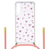 Funda Silicona Colgante Corazones para Samsung Galaxy A70