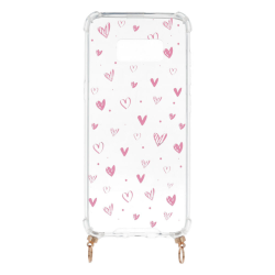 Funda Silicona Colgante Corazones para Samsung Galaxy S8